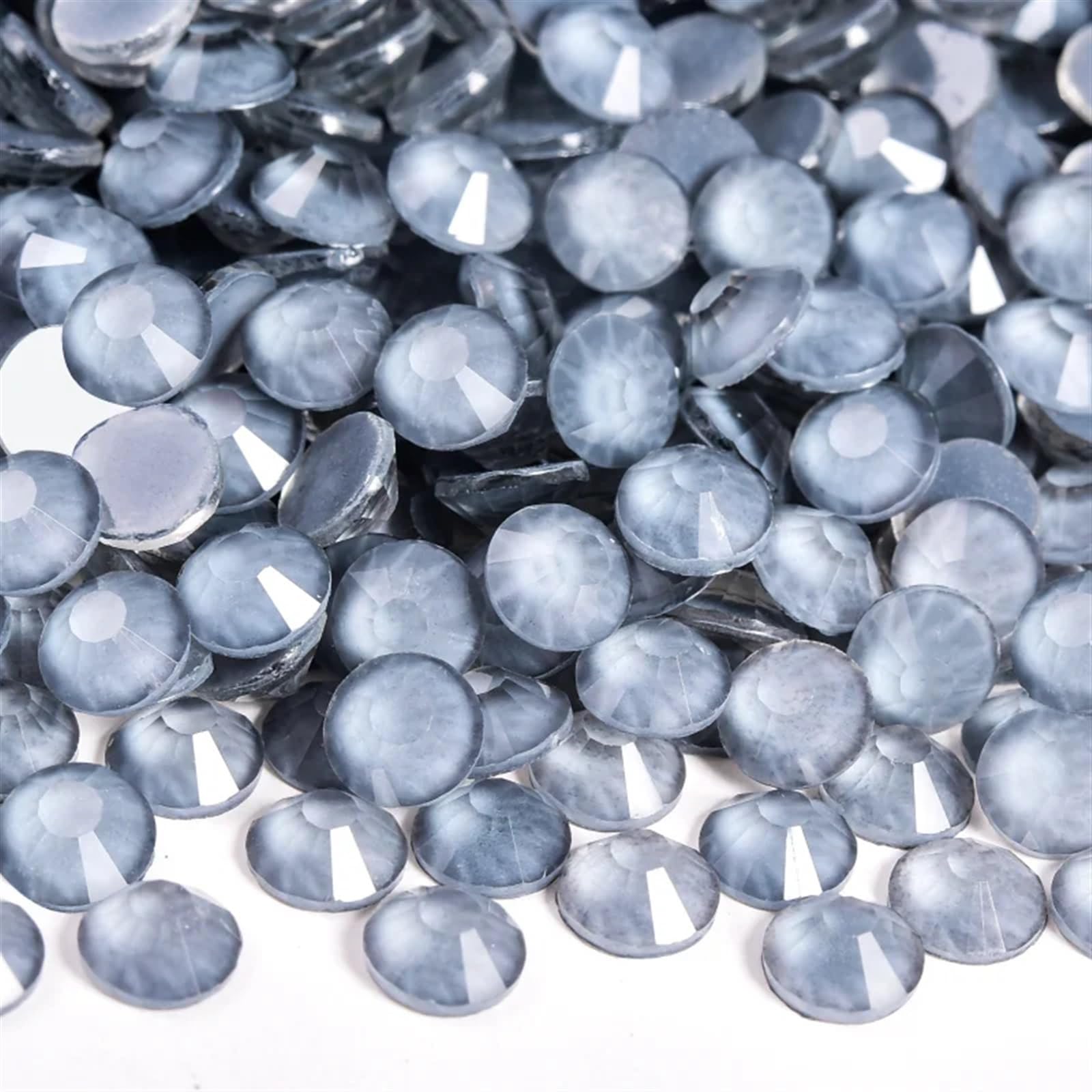 Hotfix Rhinestones Black Glass Strass Nail Art Rhinestones Flatback Jet Glue On Stones Non Hotfix Rhinestones For Nail Art Decorations Rhinestone (Color : New Lt Grey Mocha, Size : SS10-1440pcs)