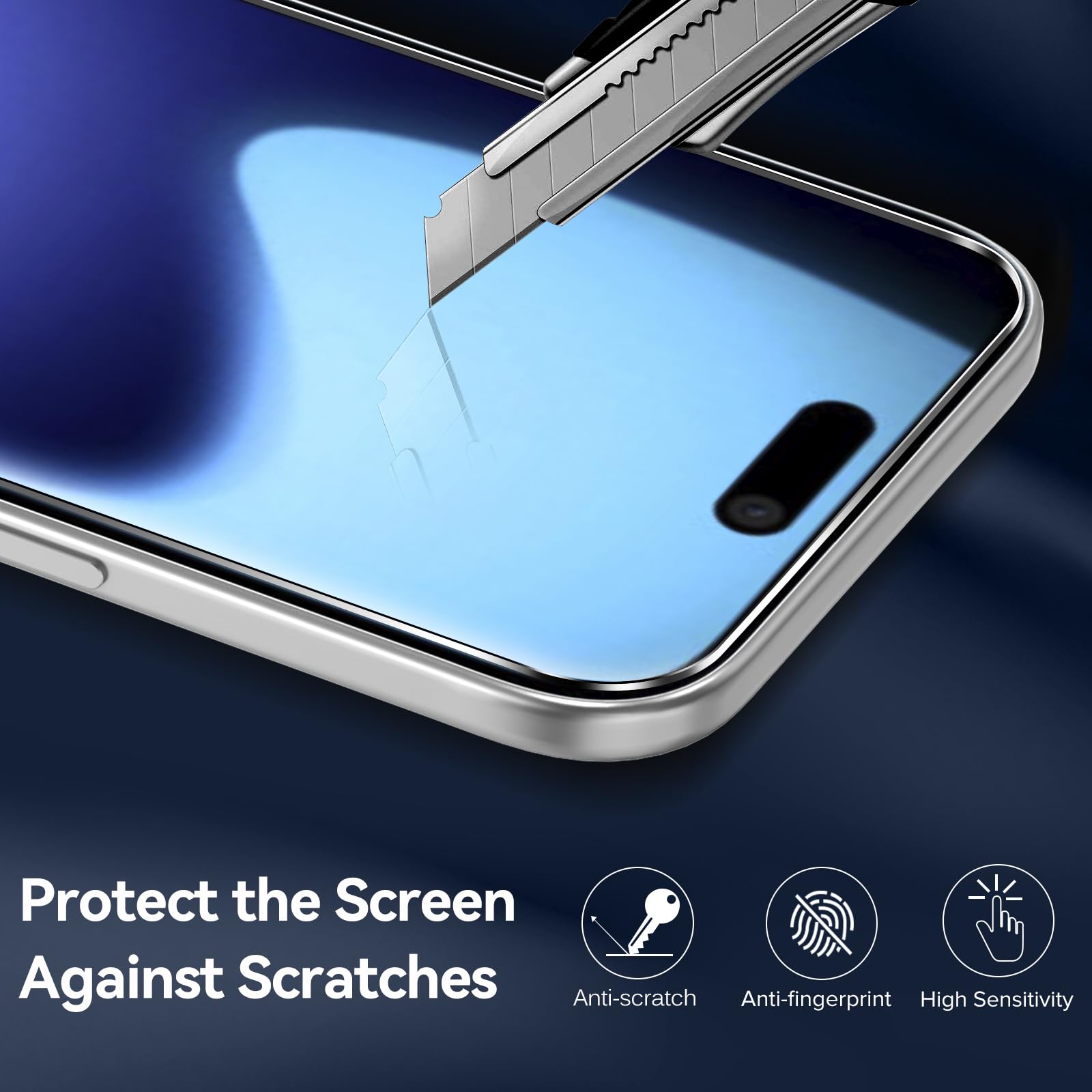 iVoler Cover Opaca per iPhone Air/iPhone 17 Air 6.5 Pollici con 2 Pezzi Vetro Temperato, [Antiurto di Grado Militare] Custodia Traslucida Posteriore Sottile Anti-Impronte Case, Nero