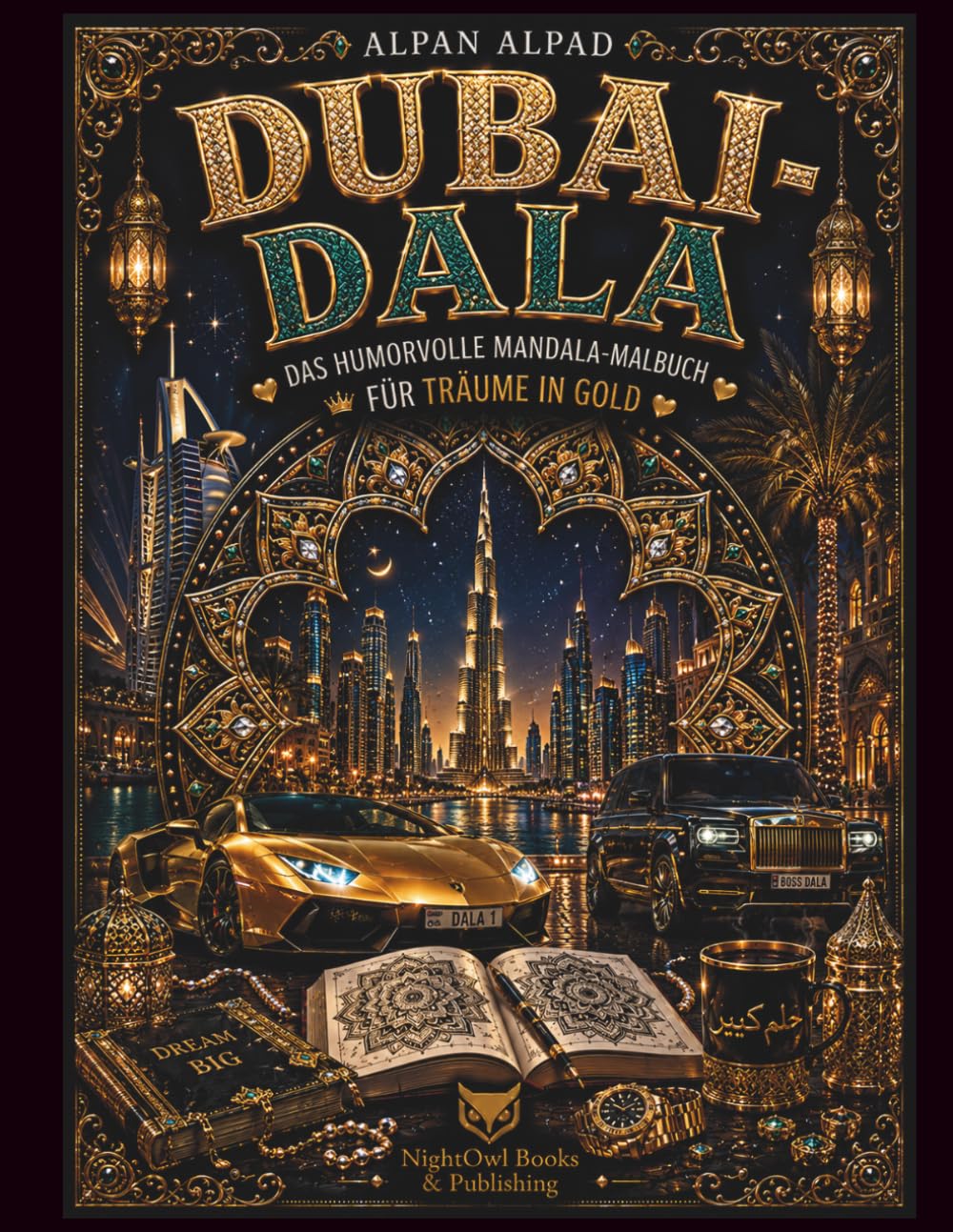 DUBAI-DALA: DAS HUMORVOLLE MANDALA-MALBUCH FÜR DUBAI, LUXUS UND ORIENTALISCHE TRÄUME