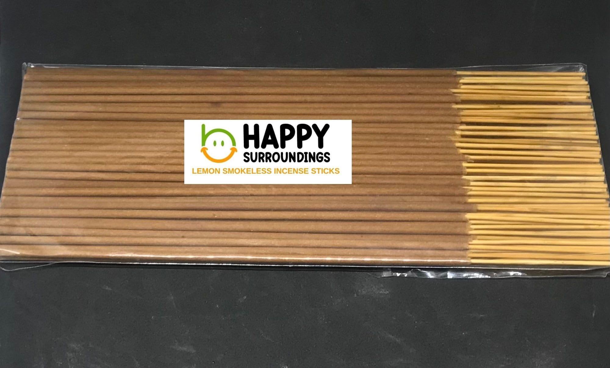 Lemon Smokeless Incense Sticks (100 Sticks) Pure Fragrance Less Smoke Smokeless Incense for Everyday Rituals