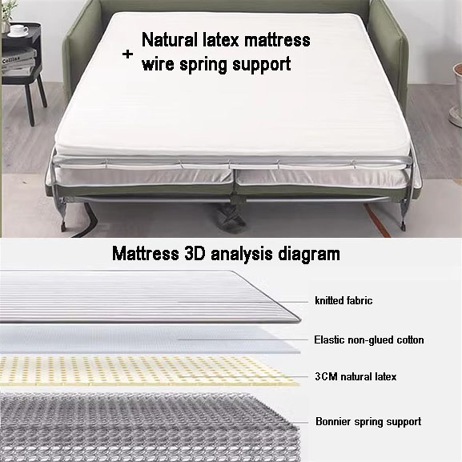 Amazon｜N/A 2 in 1プルアウトソファベッド、ラブシートスリーパー