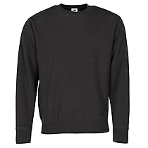 Fruit of The Loom Maglione Set-in Premium Uomo, Nero, S