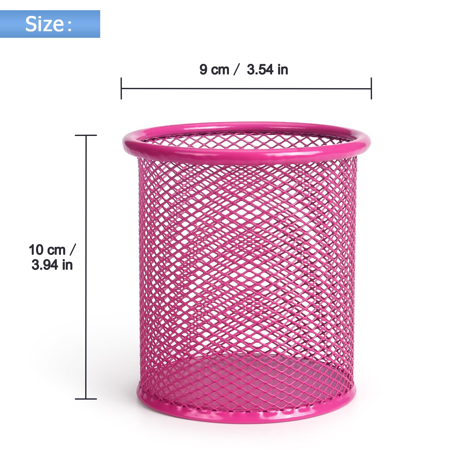 Tamaki Soporte para bolígrafos para escritorio, soporte de malla de alambre para lápices, organizador de bolígrafos para escritorio, oficina (rosa)