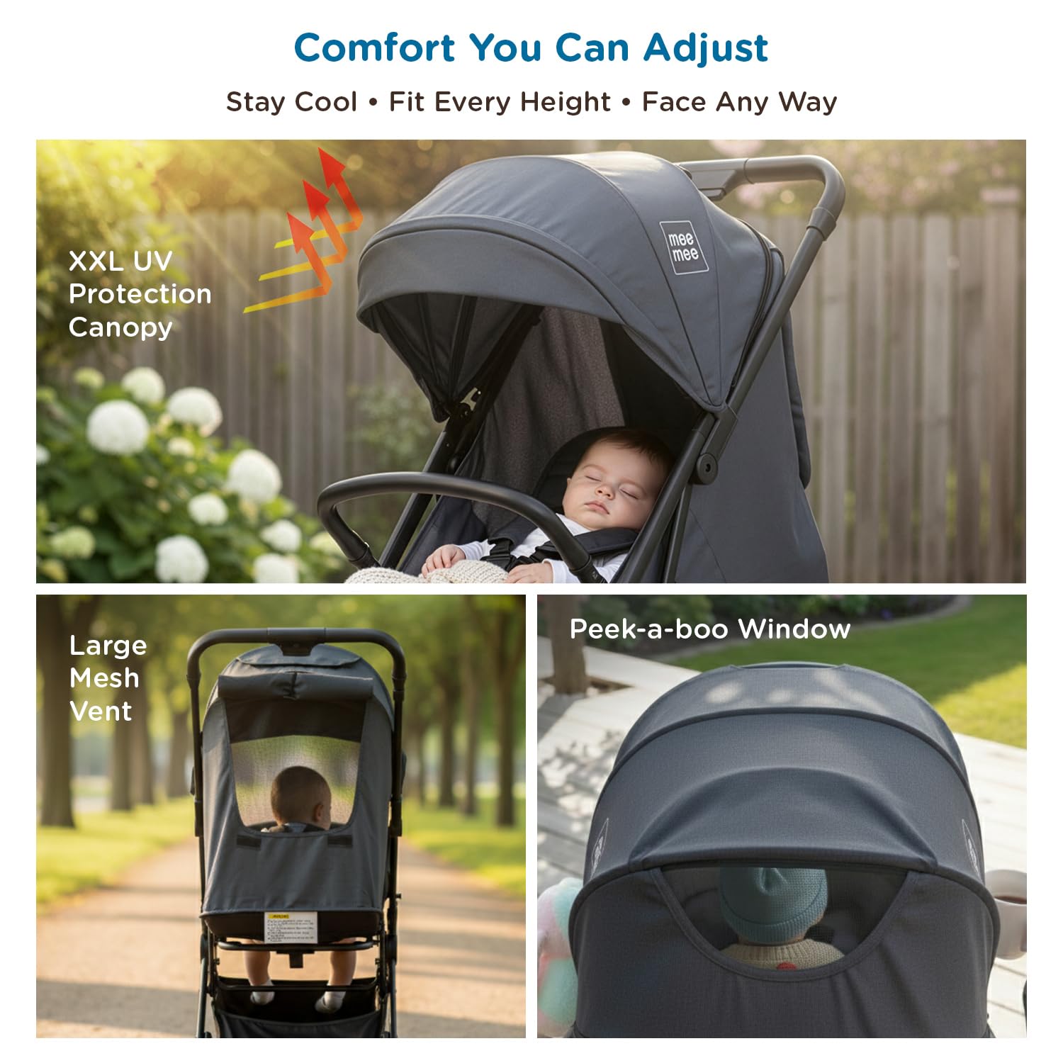 Mee Mee Baby Haven: Lightweight Travel Stroller -5