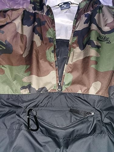 Buy Nike SB Camo Men's Skate Anorak Jacket (Medium Olive/Black