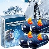 4Pcs Electromagnetic Snow Melter Electromagnetic Anti-freezing Device,Electromagnetic Car Snow Removal Device,Electromagnetic Wave Anti Freezing,Defroster for Car Windshield,Snow Remover for Cars