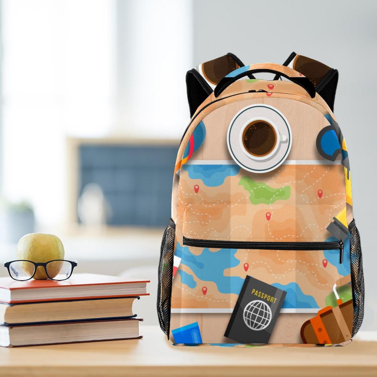 Zaino scolastico di grande capacità, borsa per libri estivi, articoli da viaggio, zaino per computer portatile, impermeabile, per adolescenti, ragazze, ragazzi, adatto per notebook da 15,6