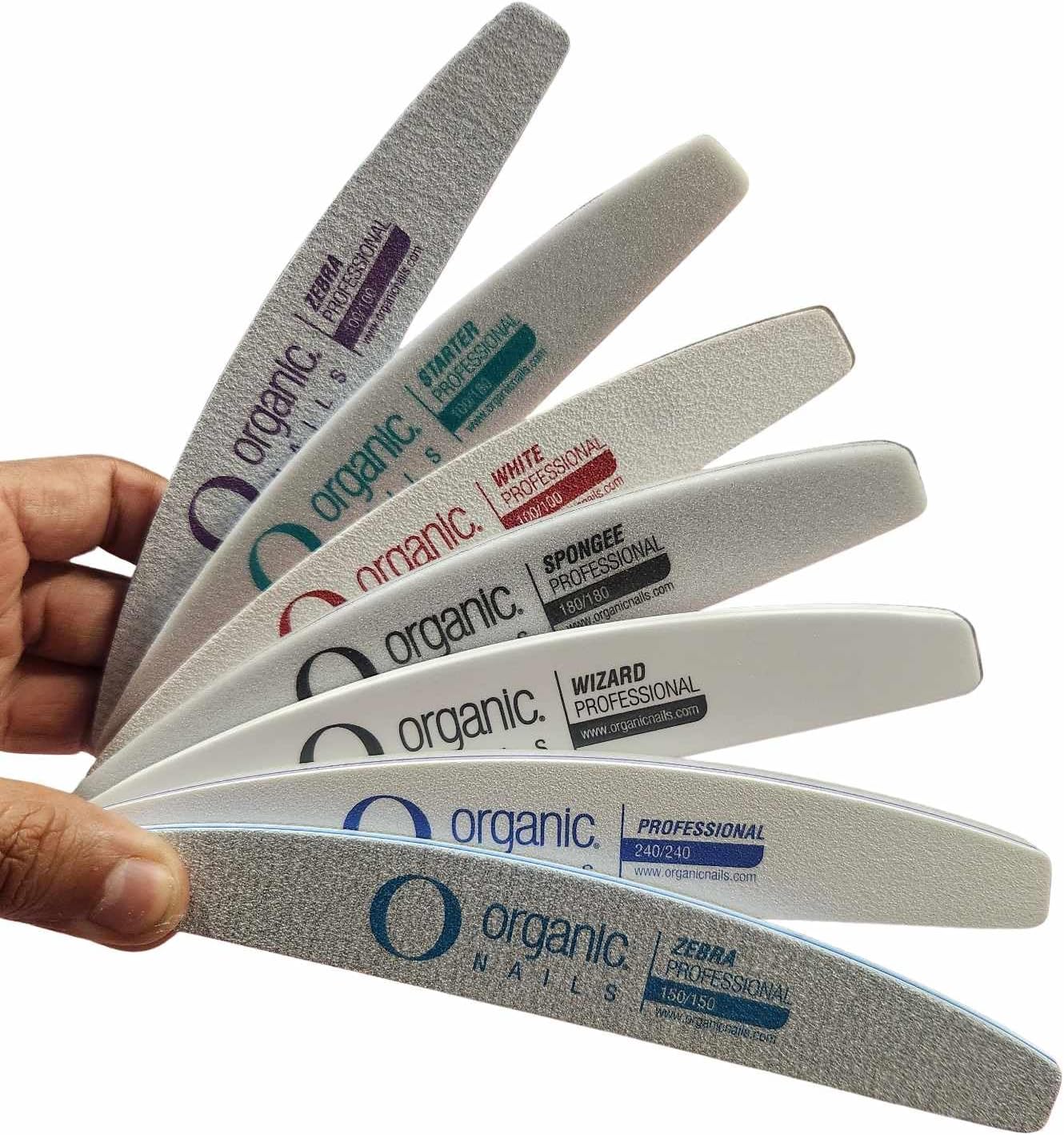 Organic Nails Seven Sanding Board Half Moon File PCs Set