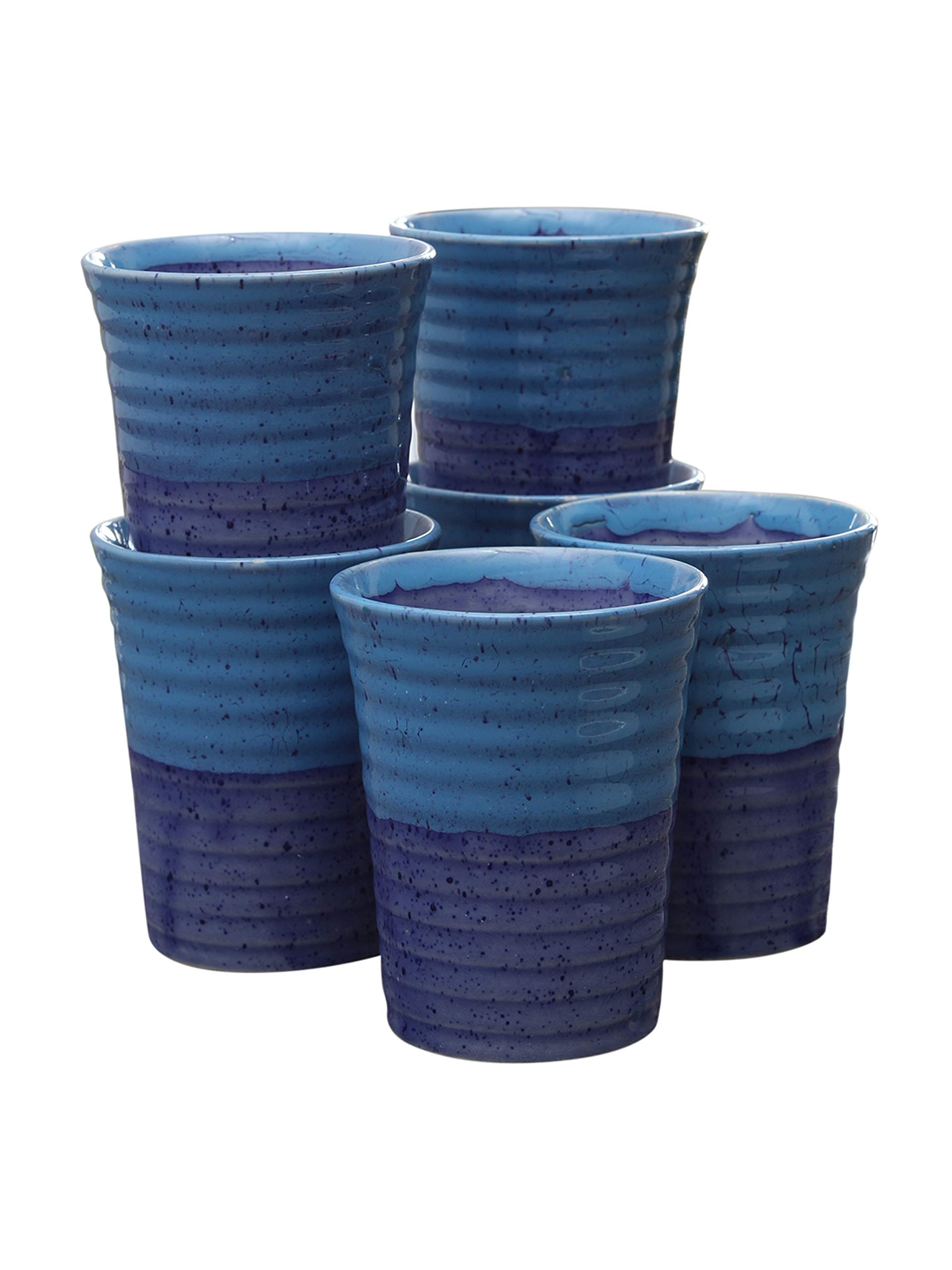 Handmade Ceramic Drinking Glasses - Set of 6 -13 Handmade Ceramic Drinking Glasses - Set of 6 -13