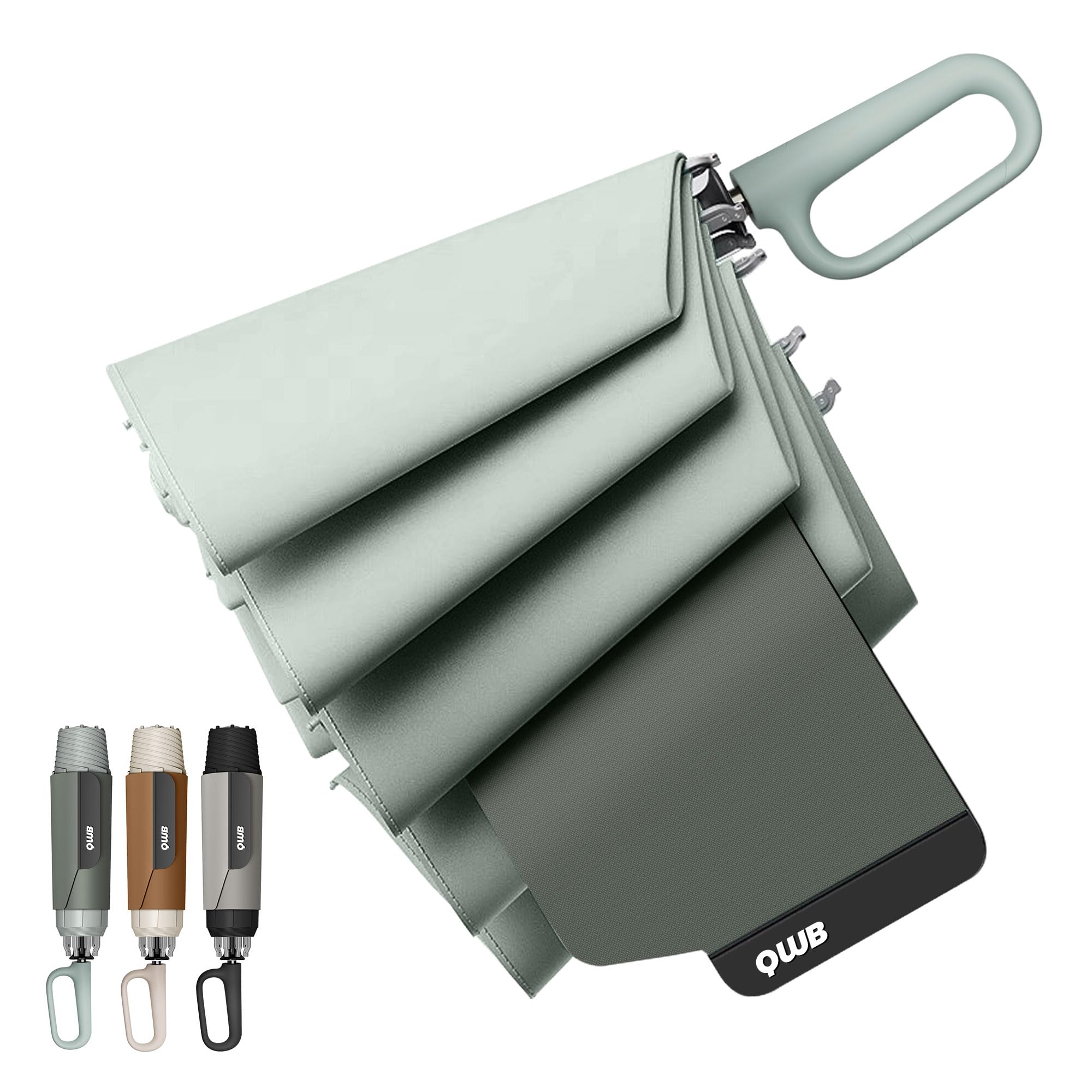 QWB Inverted Umbrella with Auto Open Close Windproof Compact Travel