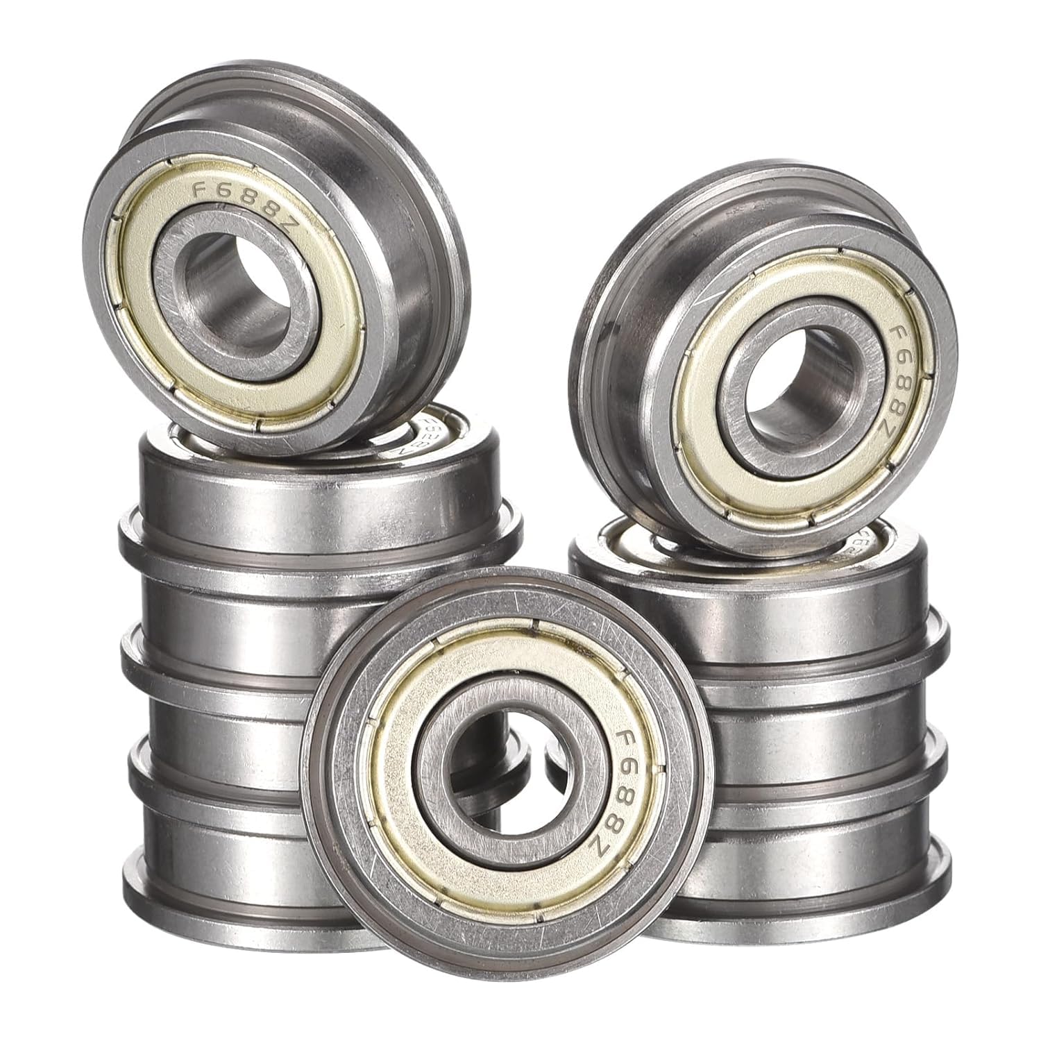 IDUINO 10pcs F685ZZ Flanged Ball Bearing Chrome Steel Double Shielded Miniature Bearing, Deep Groove Ball Bearings-image-47