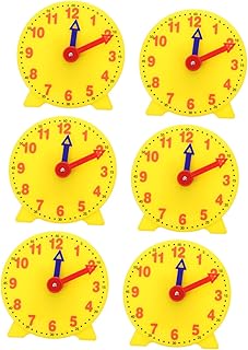 Hohopeti 6 Pçs Relógio Tempo Aluno Molde Percepção Tempo Molde Brinquedos Educativos Relógio Molde Escola Primária 10Cm Ferramenta