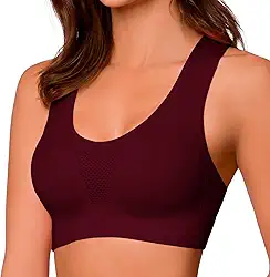 Top de Academia Fitness com Microfuros Alta Sustentação Sem Costura Poliamida Selene Feminino