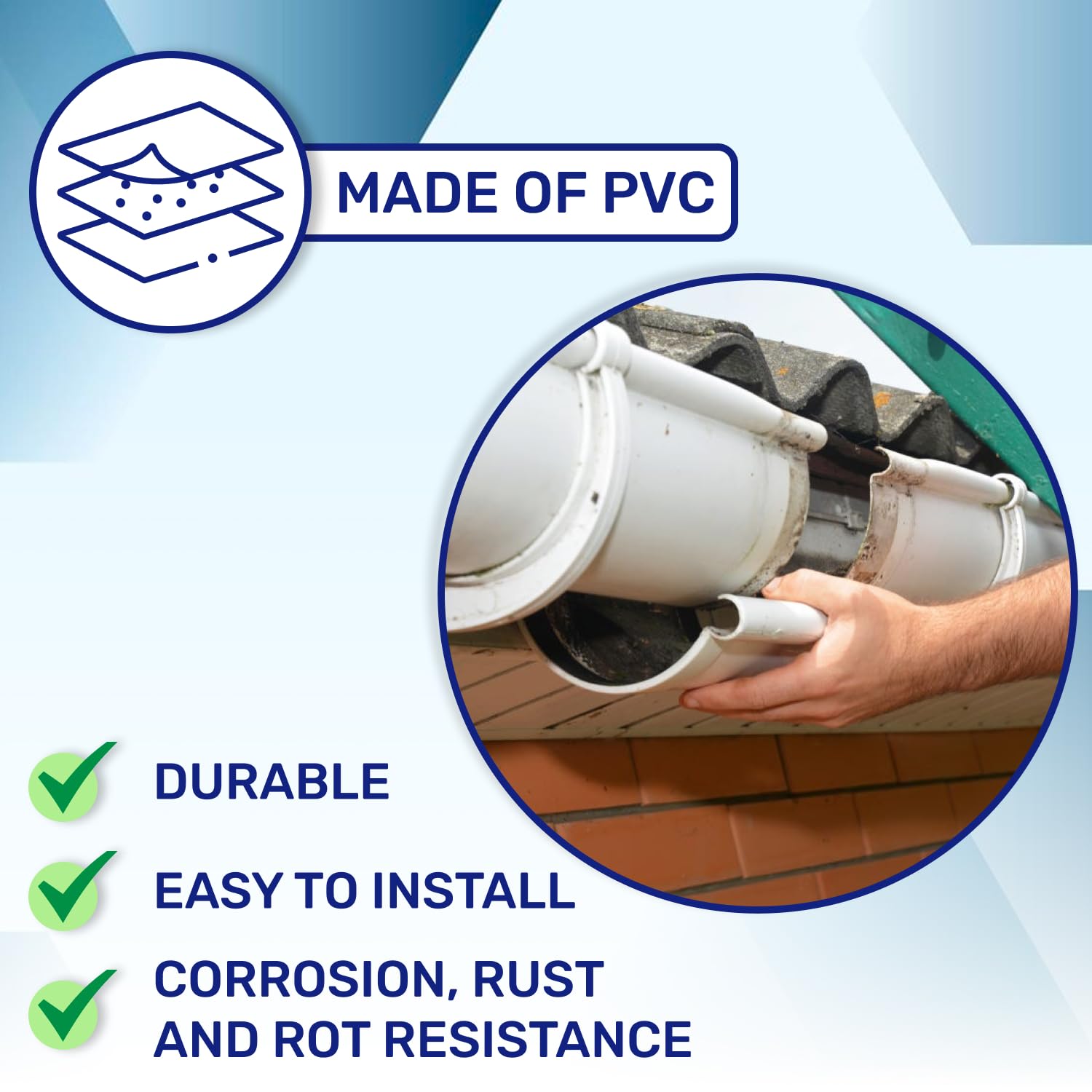 Connector for Guttering Extension with Diameter 185 mm Made of PVC - Warranty 10 Years - MONTERAL - Image 4