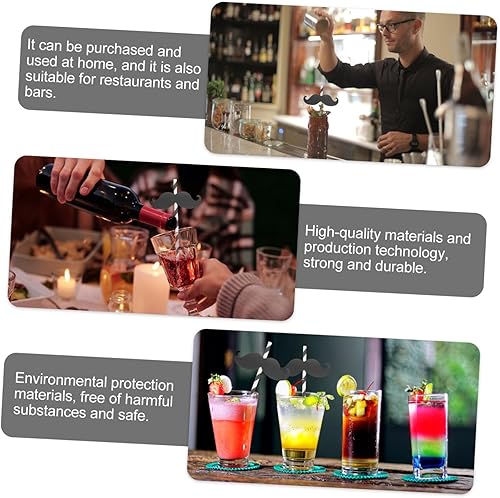 Miniatura 7 de GLEAVI 40 piezas de pajitas de decoración de fiesta de Navidad, vajilla de fiesta, decoración de natividad, agitadores de bebidas, adornos de