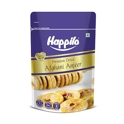 Happilo Premium Dried,200g | Afghani Anjeer I Low in Fat | Healthy Snack I Rich Source of Vitamins Dietary Fiber | Dry f