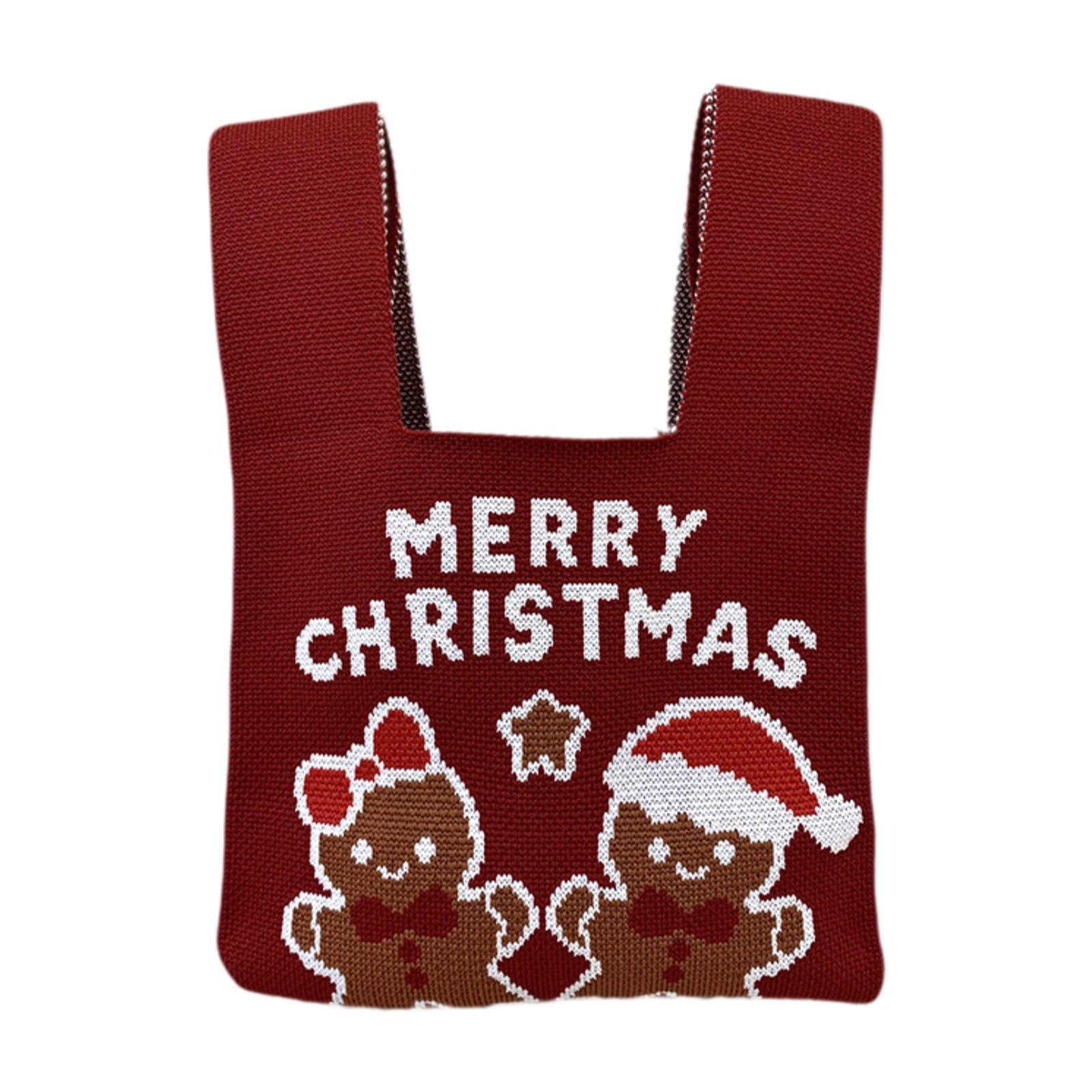 urjix ™ Christmas Wristlet Bag Decor Cartoon Wrist Knotted Bag for Xmas Wife Wedding Red-picture-24
