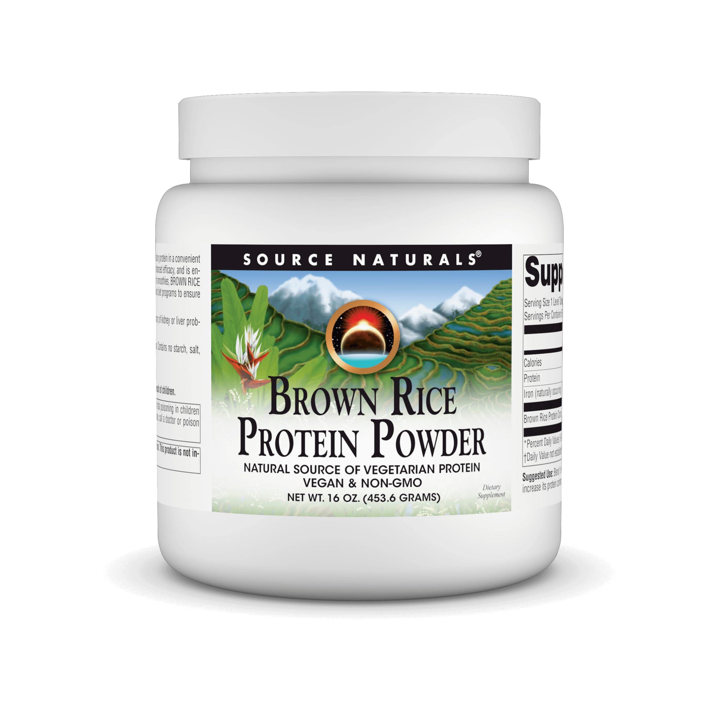 Source Naturals Brown Rice Protein, Vegan & Non-GMO* - 16 oz Powder