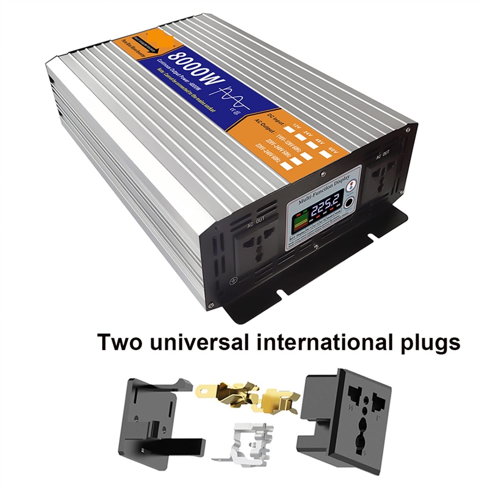 Falownik, Pure Sine Save Inverter 8000W 6000W DC 12V/24V do AC transformator napięcia konwerter zasilania falownik solarny LED(6000W,24V)
