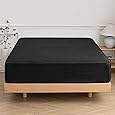 Elegant Comfort 1500 Premium Hotel Quality 1-Piece Fitted Sheet, Softest Quality Microfiber - Deep Pocket up to 16 inch, Wrinkle and Fade Resistant, Full, Black