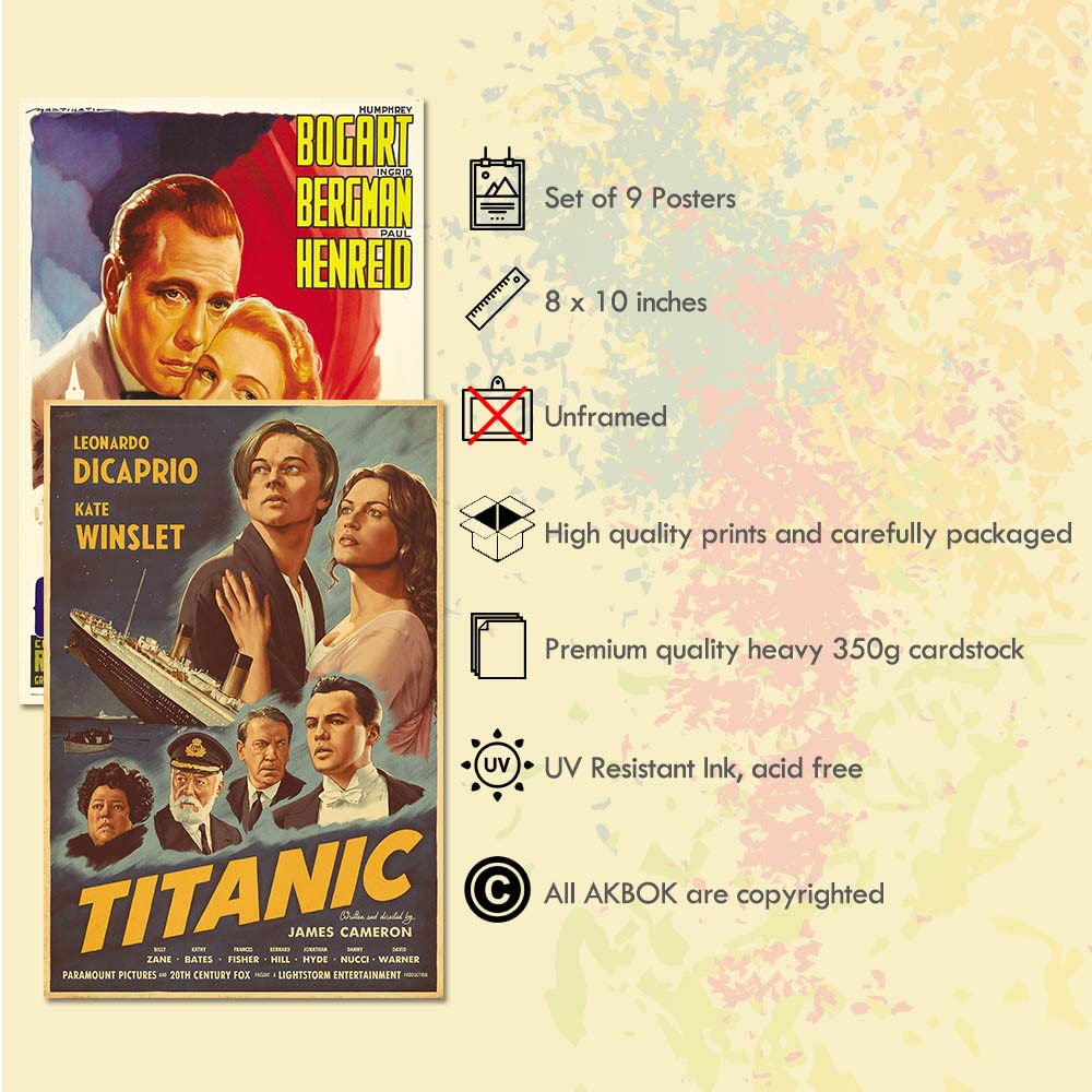 VZRSQZK Nosferatu Poster De Film Rétro Décoratif Sur Toile Pour Chambre à Coucher - 20 X 30 Cm