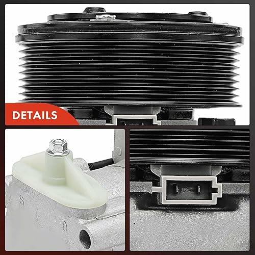 Miniatura 8 de A-Premium Compresor de aire acondicionado con embrague compatible con Ford F-150, Expedition, E-150 Econoline, E-250 Econoline, E-350 Econoline,