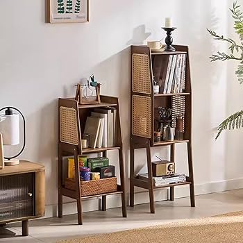 niida mokko　ブックシェルフ　本棚　飾り棚 HAGiHARA 本棚 幅90.5cm コミック約400冊収納 スライドラック