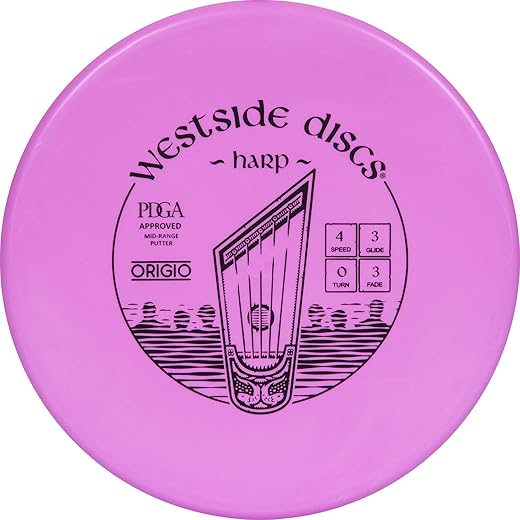 Westside Discs Origio Harp Disc Golf Putter | Overstable Frisbee Golf Putt and Approach Disc | 170g Plus | Stamp...