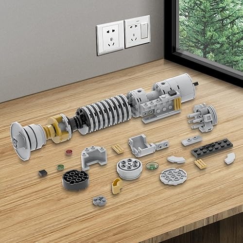 Miniatura 5 de MOOXI-MOC Space Wars Luke Sword Lightsaber Hilt Building Set,Creative Building Blocks Kit(127pcs)