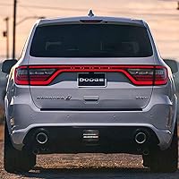 Vista 3 de iPick Image, Compatible con placa frontal de metal Dodge Durango con aspecto de fibra de carbono con gráfico UV en plástico ABS 2 cubiertas