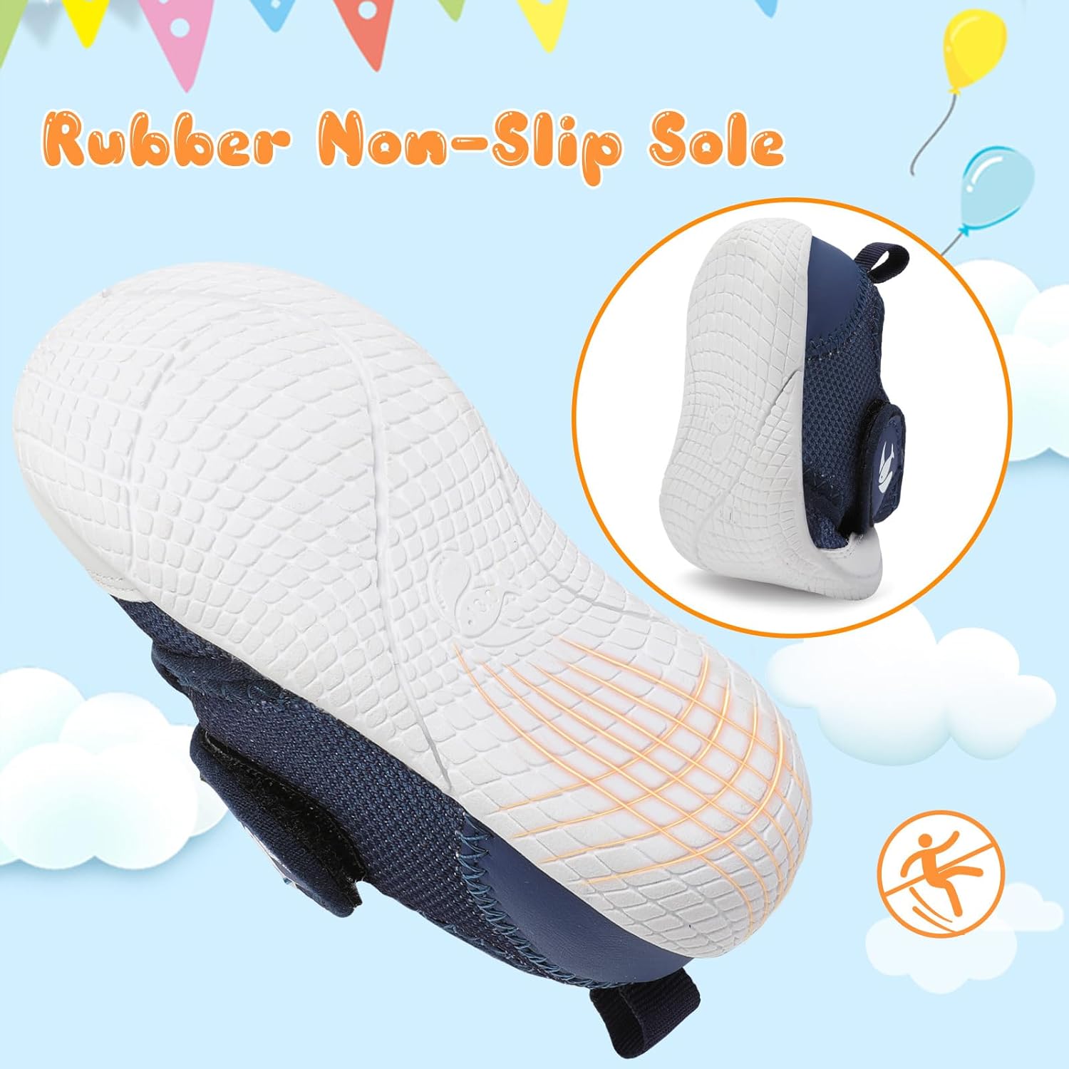 FEETCITY Baby First Walking Shoes Boys Girls Infant Sneakers Crib Shoes Breathable Lightweight Slip On Shoes - Image 5