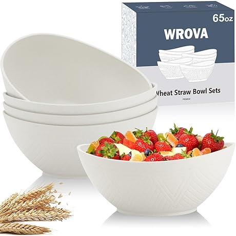 Wheat Straw 65oz Large Salad Bowl Set