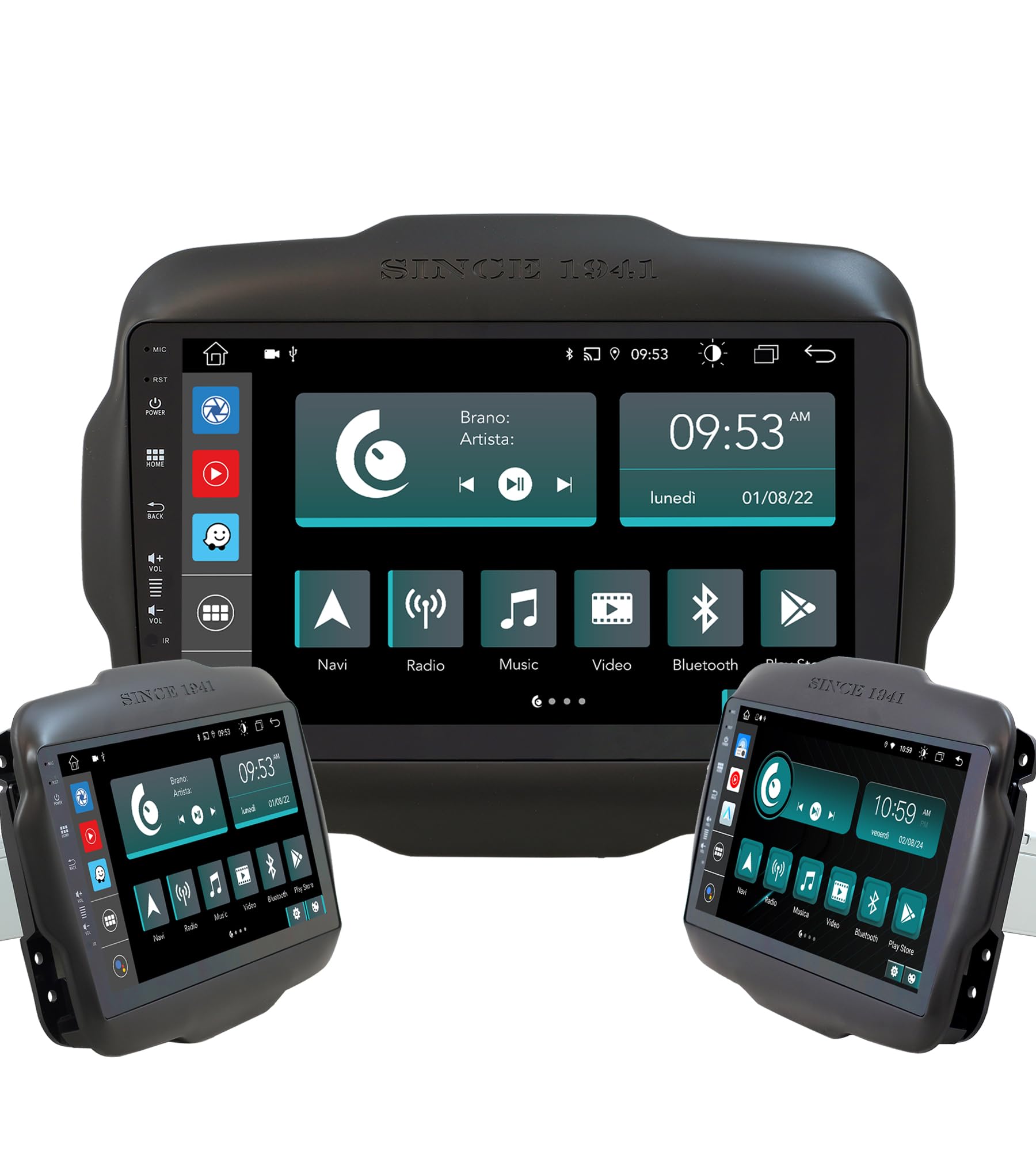 JF Sound - Autoradio Android JF-039JR-X9C - Per Jeep Renegade dal 2014-9" HD - CarPlay/Android Auto Wireless - GPS - 4GB RAM - 64GB ROM - DAB+ - WiFi - Bluetooth - Prodotto in Italia