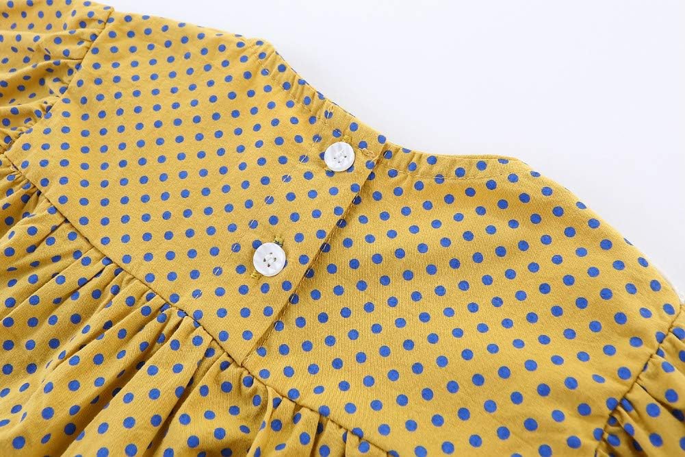 Mud Kingdom Girls Drees Peter Pan Collar Ruffle Lace Collared Long Sleeve Dress 2-8 Years - Image 5