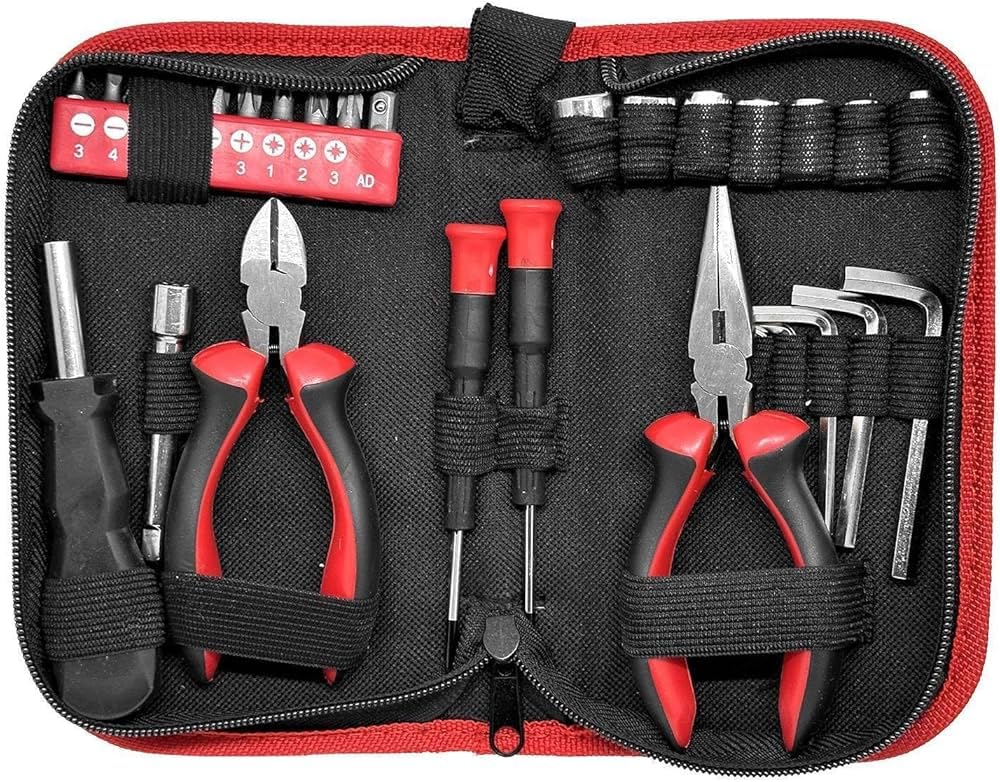 Kit Attrezzi moto set 28 pezzi borsa porta attrezzi sottosella dr.bike.