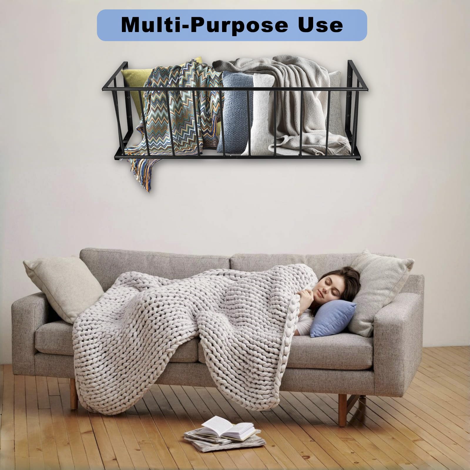 Topyznsup Hay Rack, 40’’ Hay Feeder Wall Mount, 25 Gallon Capacity Easy Install & No Wast Design Metal Corner Hay Feeder for Goat, Idea for Sheep, Livestock Feeders Hanging Indoor/Outdoor - image 6