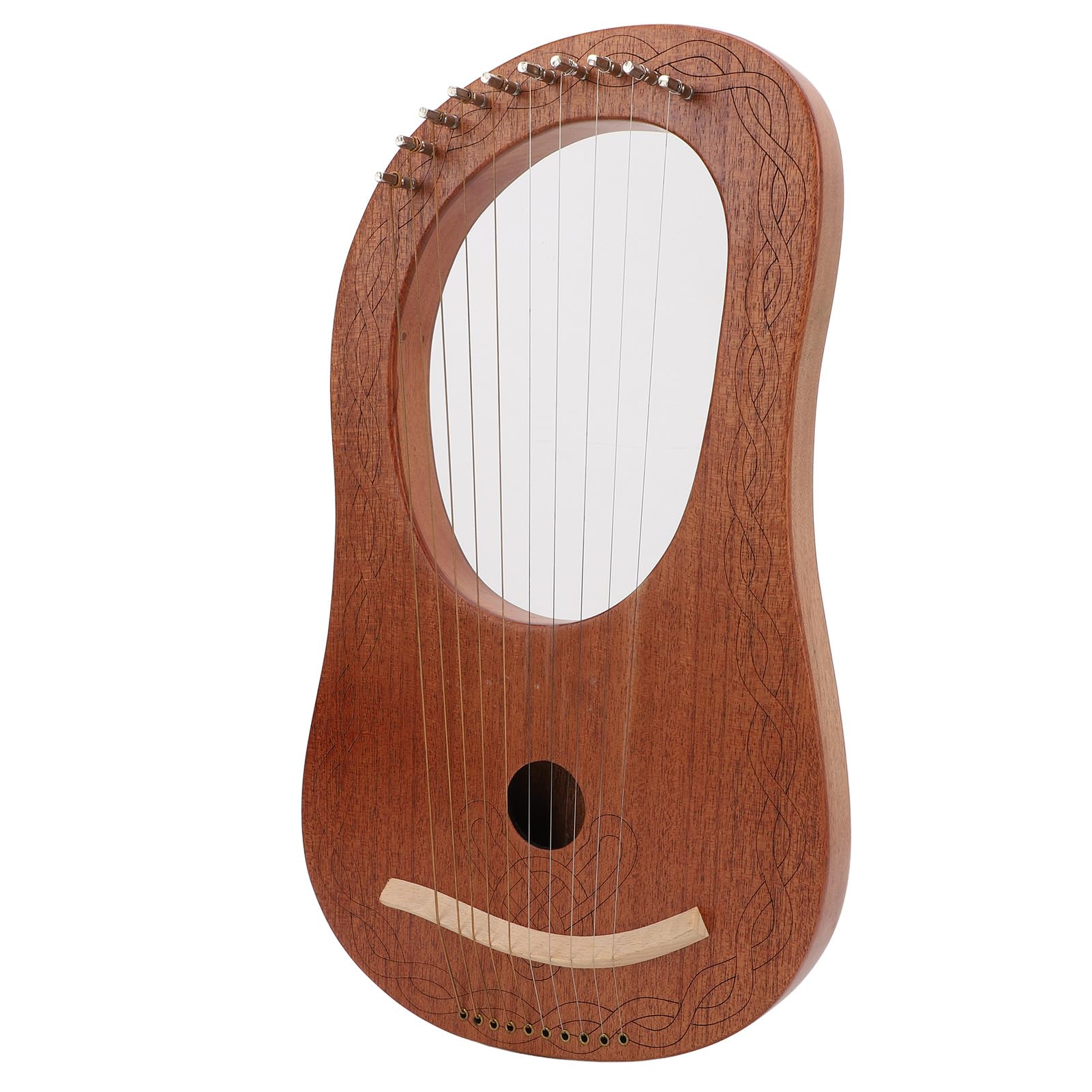 Generic Mini Arpa a Lira Portatile a 10 Corde, Suono Chiaro per Spettacoli e Lezioni di Musica per Principianti