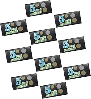 OutonTrip Screen Filter for Bongs – 10mm Metal Mesh Screens – Bong Accessory | Hookah Screen | Chillum Filter | Pack of 10 (Each Pack Contains 5 Screen Filters)