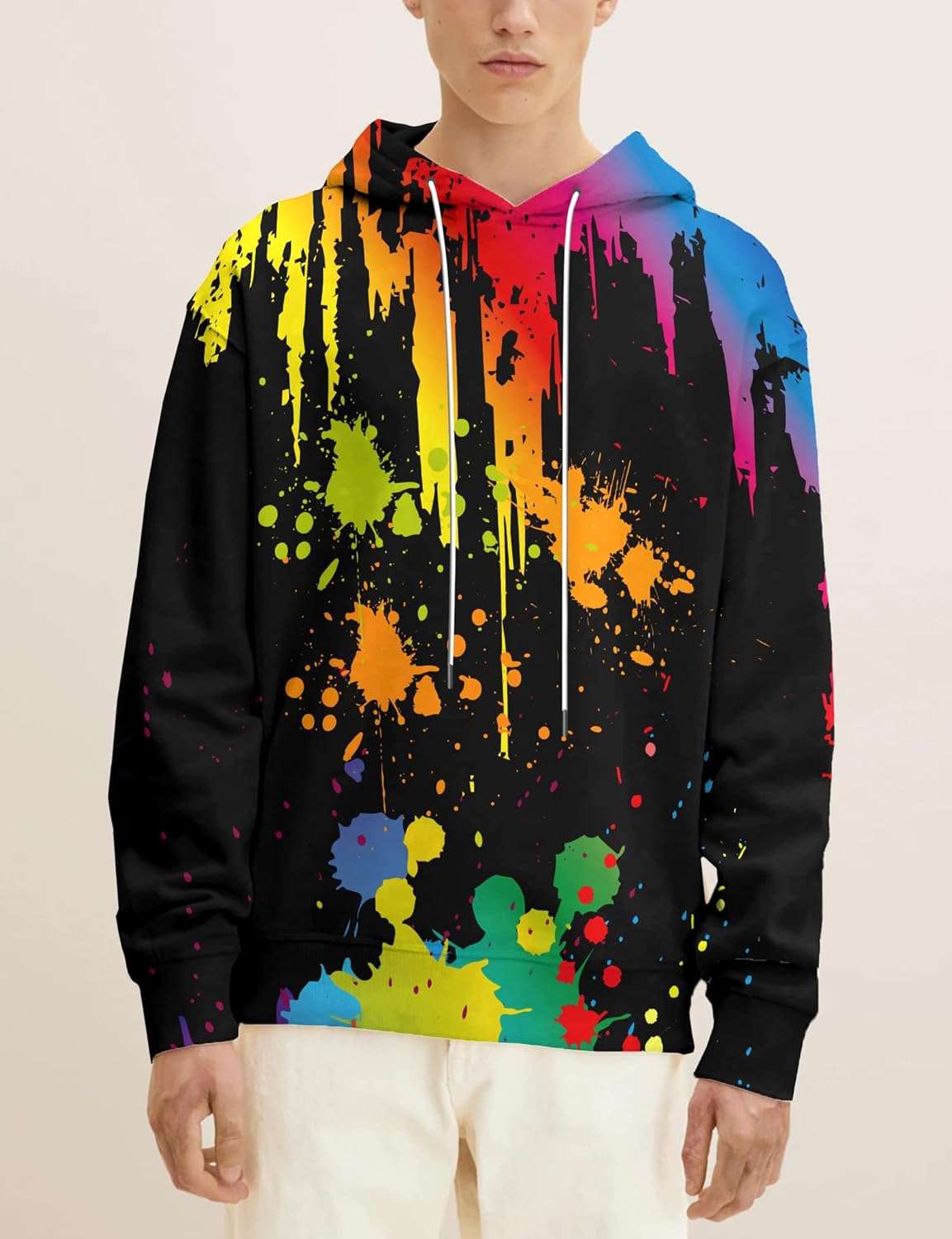 Yasswete Unisex Men's and Women's Novelty Hoodies 3D Fashion Digital Print Pullover Hooded Sweatshirts with Pockets - Image 2