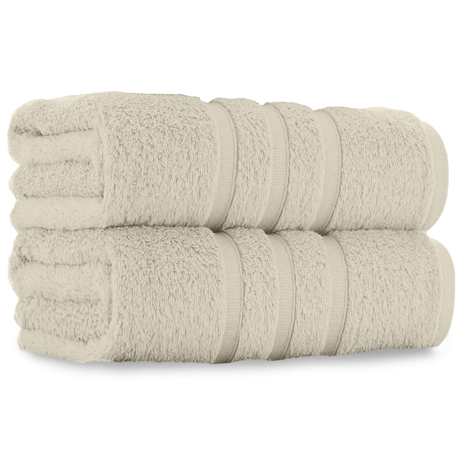 Gc Gaveno Cavailia Natural Pack Of 2, 550 Gsm Hand Towels For Bathroom, Egyptian Cotton Towel Bale For Spa & Guest Gym Towels Set, Absorbent & Washable Bathroom Towels,