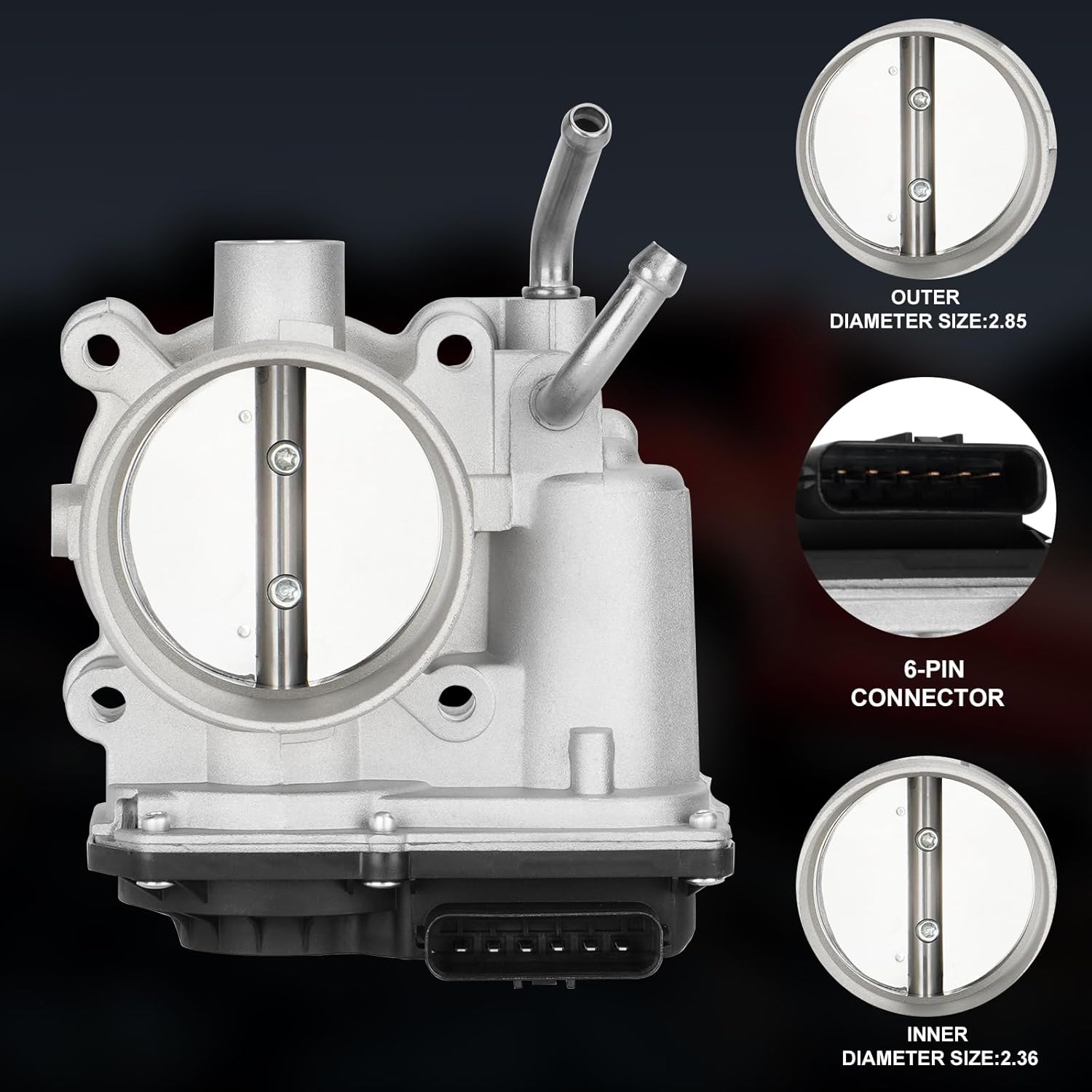Throttle Body S20435 Fit for Hyundai Elantra 2011-2016 1.8L, for Elantra 2014-2020 2.0L, for Tucson 2014-2020 2.0L, for Kia Forte 2014-2019 2.0L, for Forte Koup 14-17 2.0L, for Forte5 2014-2018 2.0L