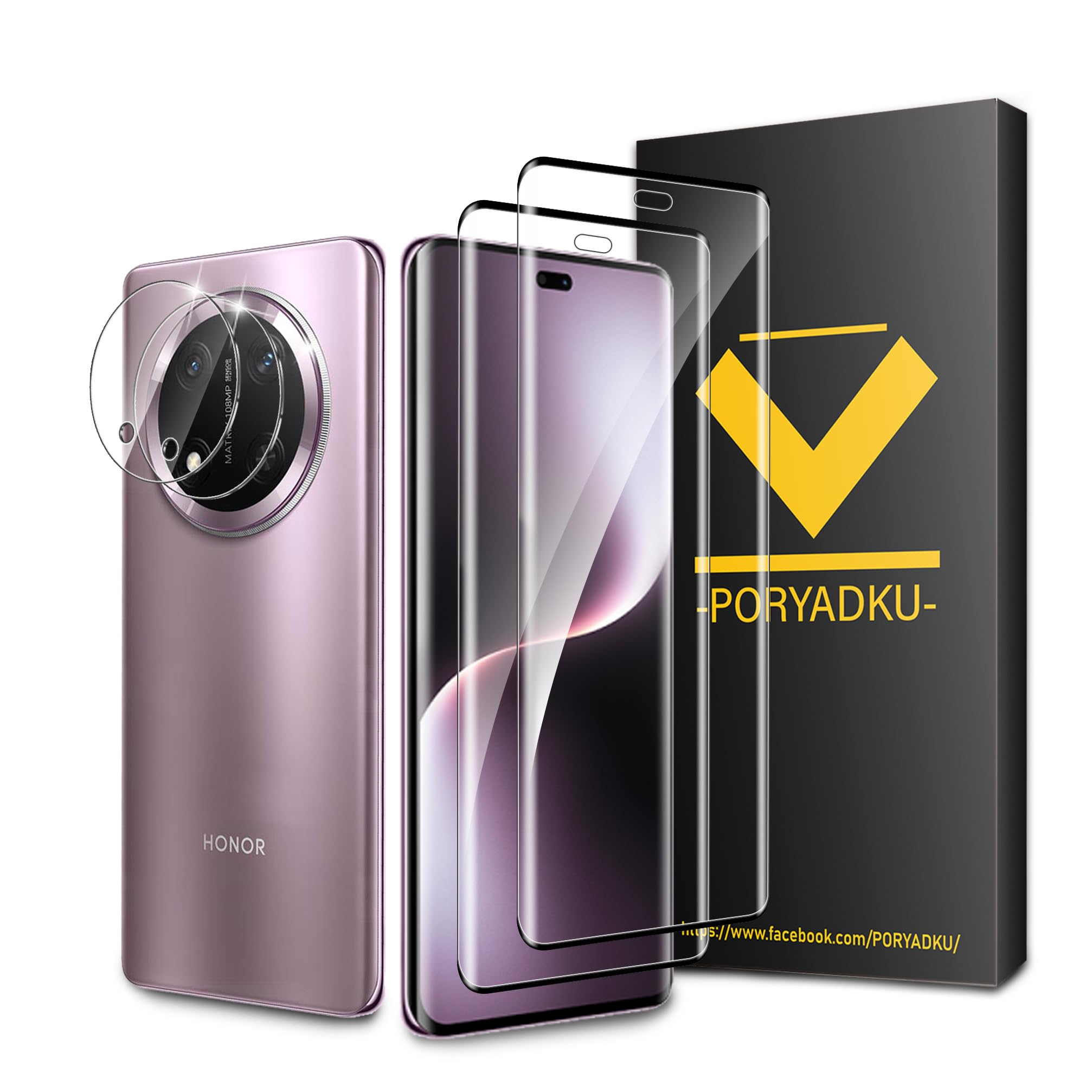 Verre Trempé Pour Honor Magic 5 Pro 2 2 Pièces Plein Écran Film