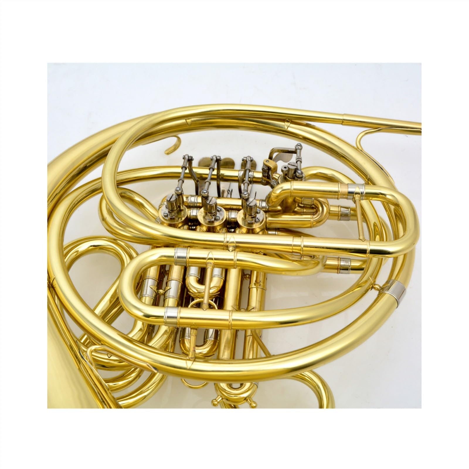 Corno Francese Professionale Corno Francese A Quattro Tasti Doppio Si Piatto Laccato Oro Per Band Professionali Per Adulti