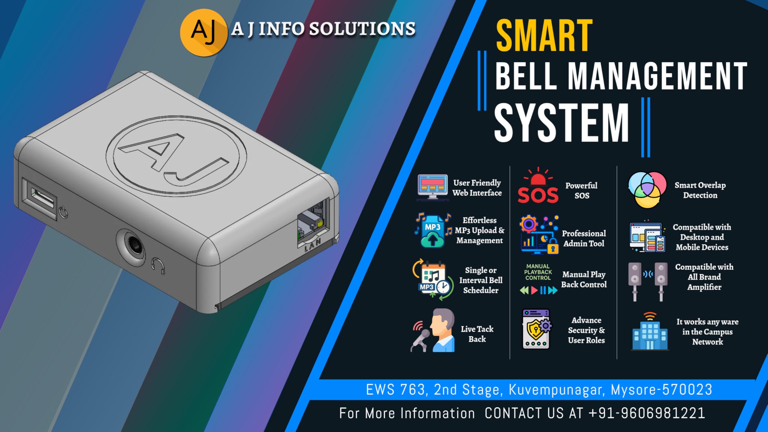 Smart Bell Management System | Web Based Application | Single or Interval Session | Unlimited Tone Upload | Unlimited Schedule Creation and Manage | Live Announcement | SOS Active | Manual Playback