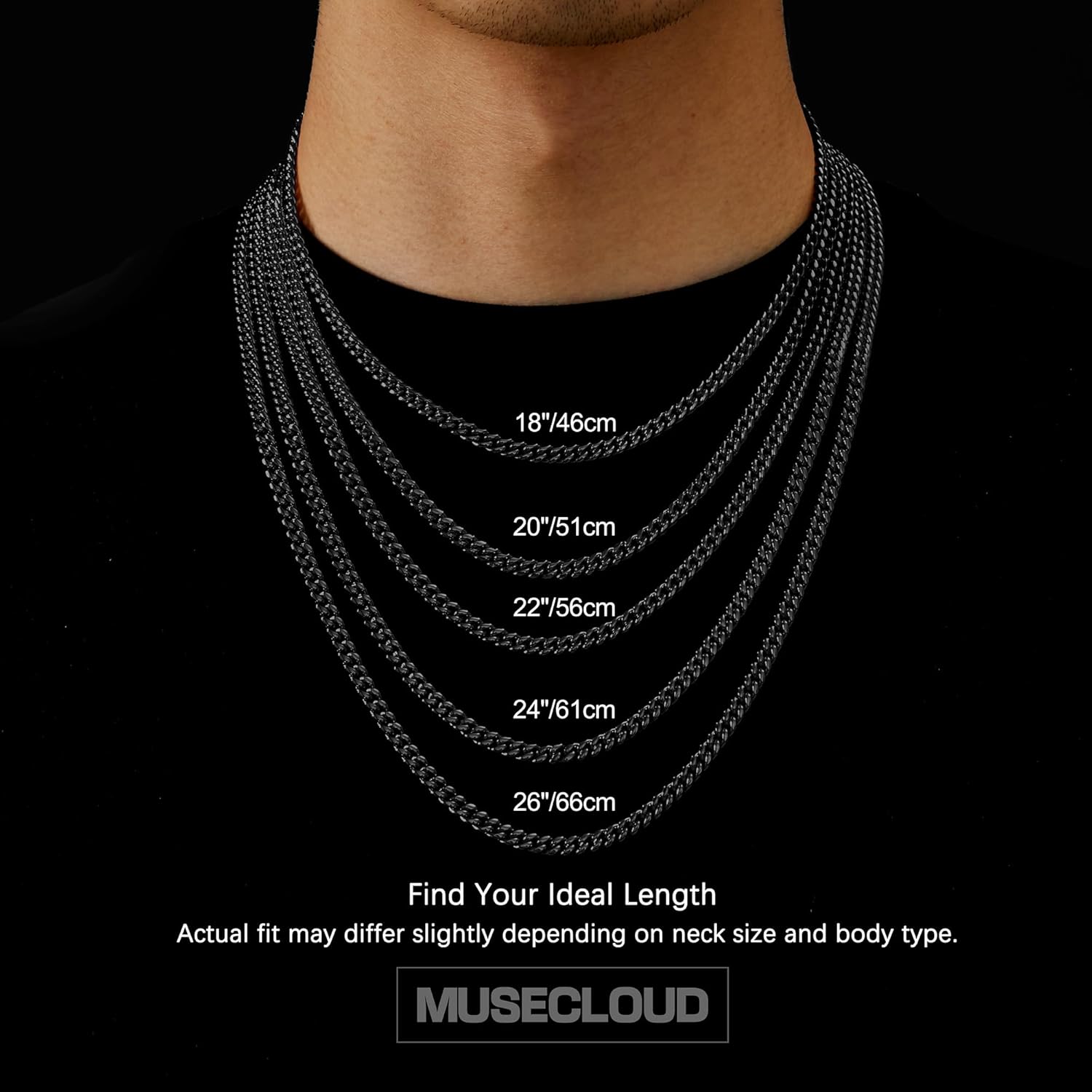 Gold Cuban Link Chain for Men Mens Stainless Steel Miami Curb Chains Necklace 5/8mm Thick Real Gold/Silver/Black Plated Diamond Cut Non-Tarnish Jewelry Trendy Christmas Gifts 18-26 Inch - Image 7