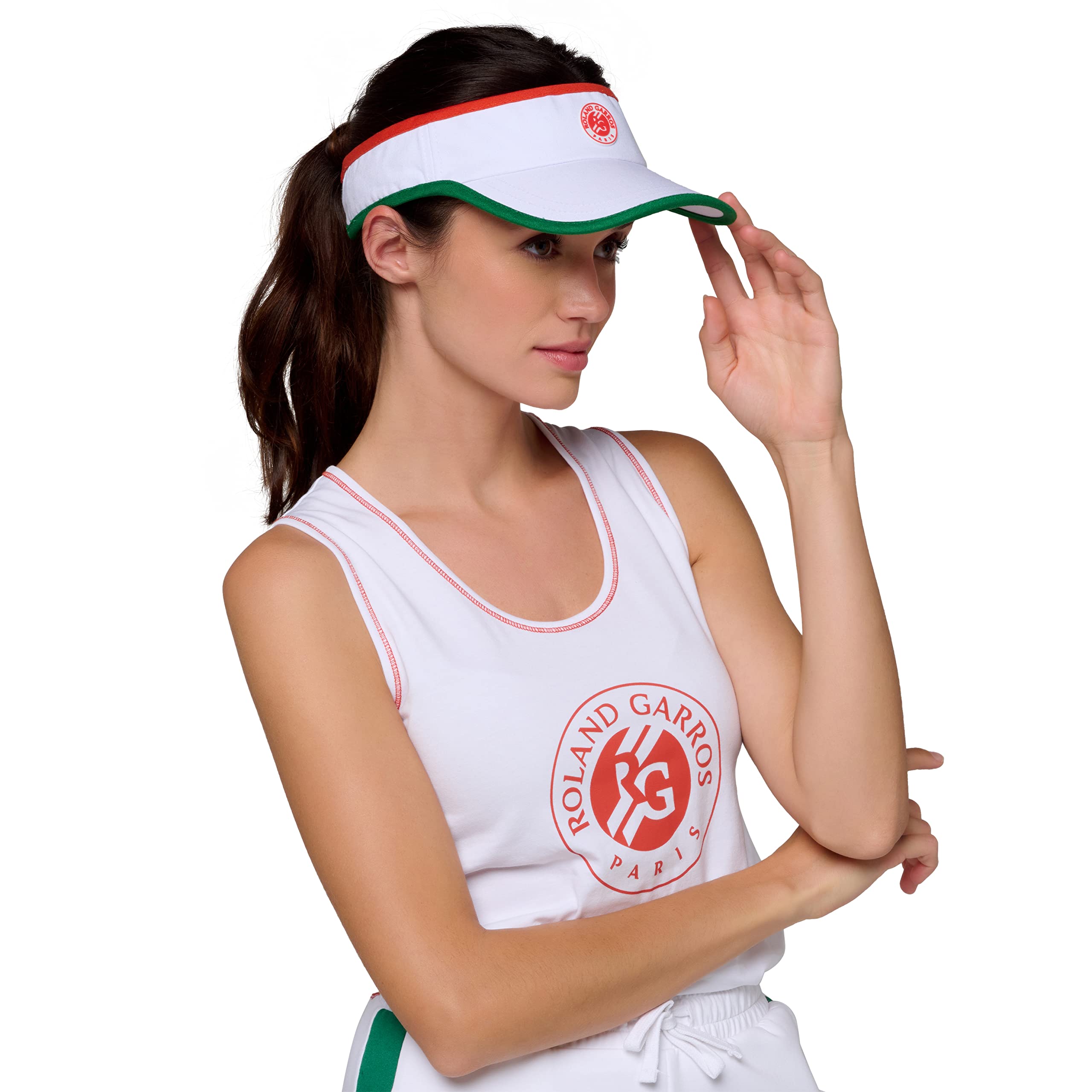 Roland-Garros - Visière Héritage - 100% Coton - Unisexe - Blanc - Taille Unique