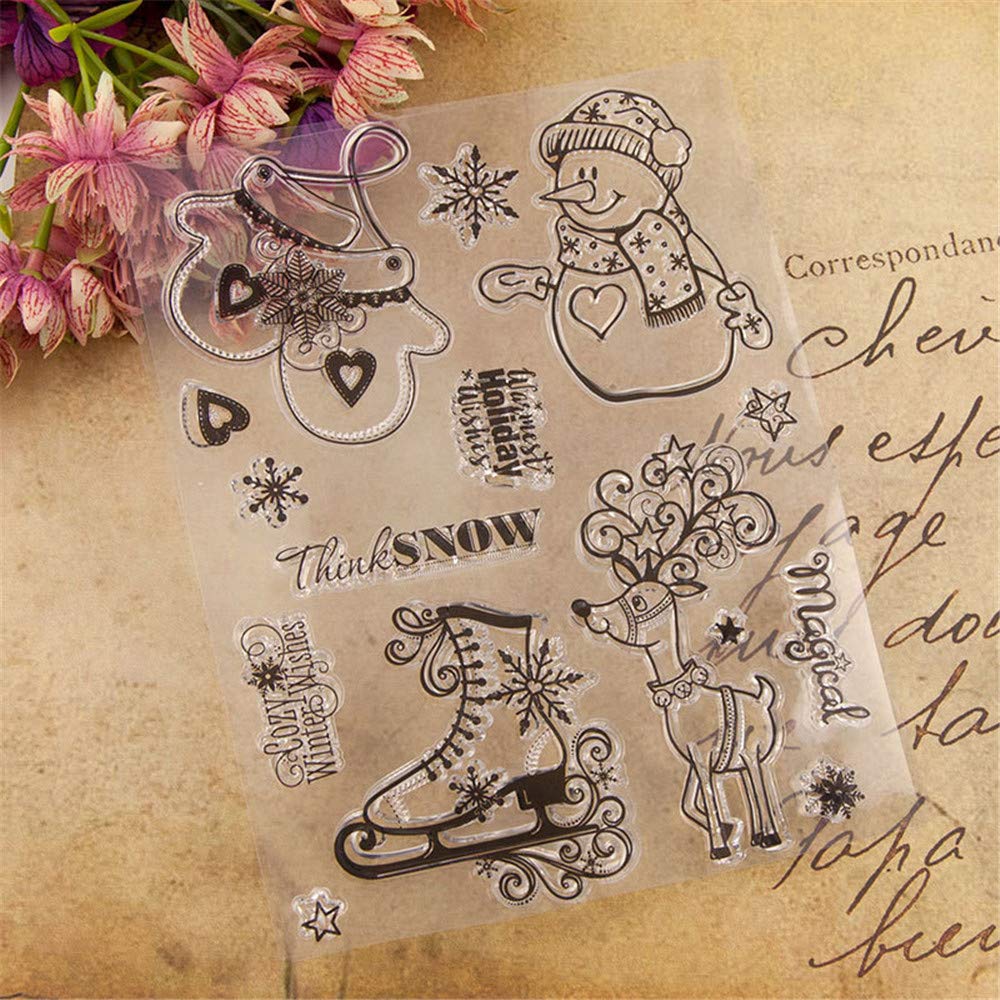 Set Timbri E Fustelle Natalizie Orsetto - Qoiseys, Stencil In Silicio E Acciaio Per Scrapbooking E Biglietti Fai Da Te - 4