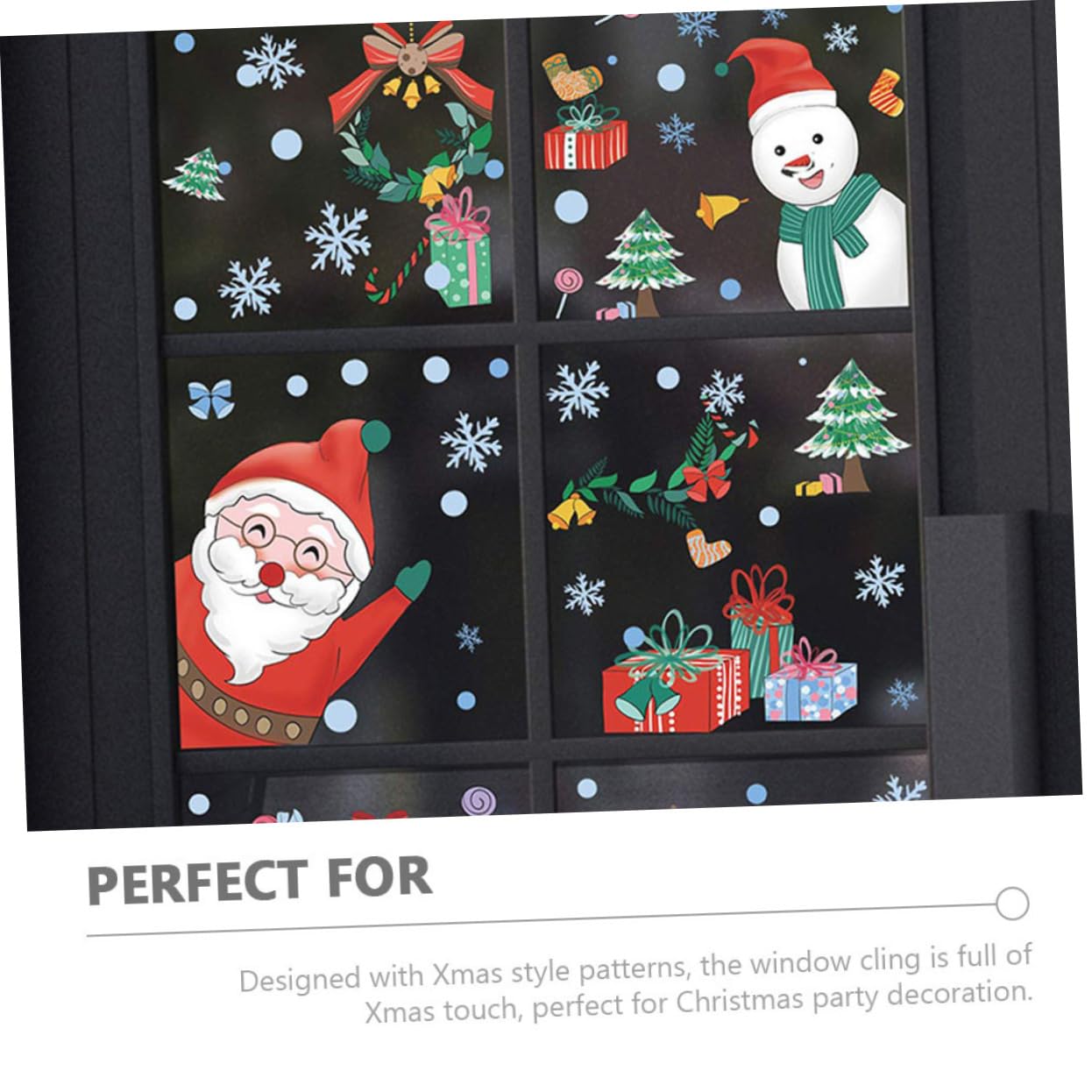 TOPBATHY Blätter Weihnachtsfensteraufkleber Santa Fenster Haftet Fensteraufkleber Für Weihnachten Weihnachtsdekoration Dekorationen De Santa Fenster Haften Wandtattoo Weihnachten Pvc