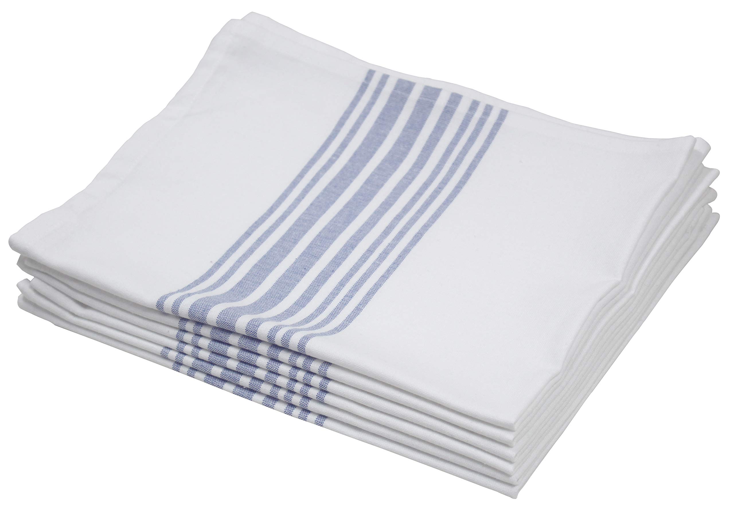 AIRWILL Cotton Large Kitchen Towel, dishcloths, Wiping Cloths (45 x 65 cm, White,Blue) - Pack of 12 (B08372MV9M) Amazon Price History, Amazon Price Tracker