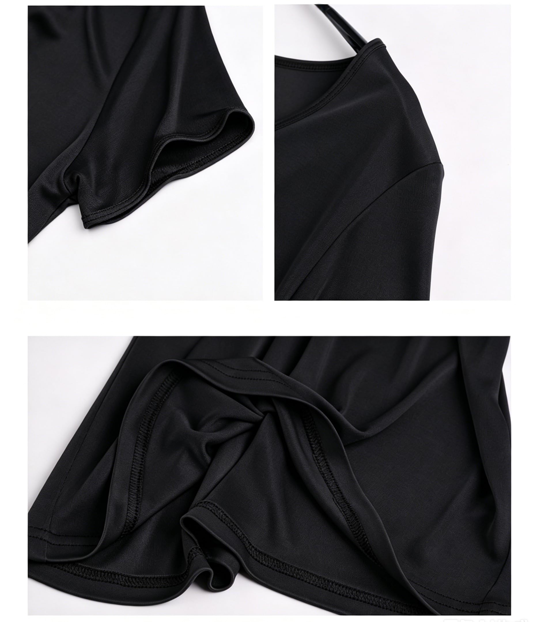 Paquete de 2 camisetas básicas de seda pura para mujer, de manga corta, holgada, casual, camiseta de verano para uso diario
